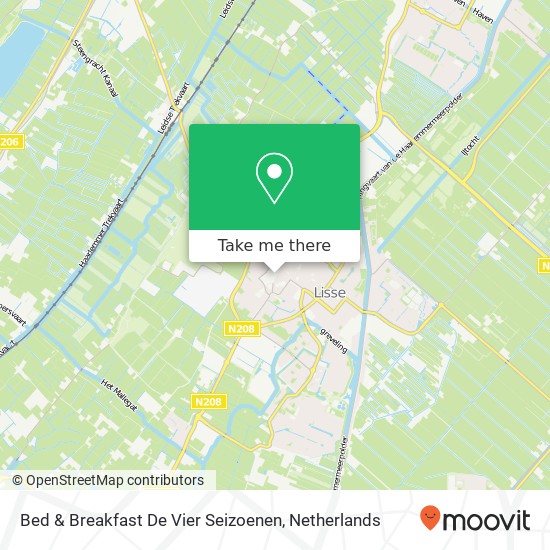 Bed & Breakfast De Vier Seizoenen, Heereweg 224 kaart