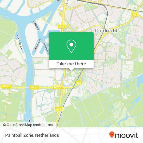 Paintball Zone, 3317 Dordrecht kaart