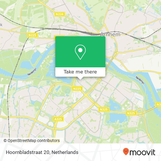 Hoornbladstraat 20, 6841 KD Arnhem kaart