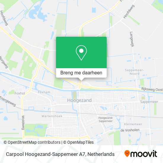 Carpool Hoogezand-Sappemeer A7 kaart
