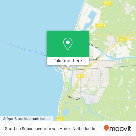 Sport en Squashcentrum van Hurck, Steenhouwersstraat 3 kaart