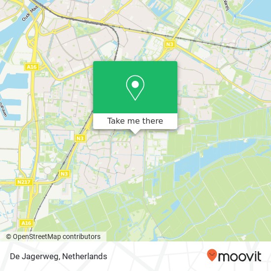 De Jagerweg, 3328 Dordrecht kaart