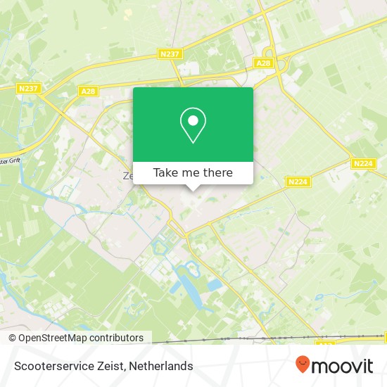 Scooterservice Zeist, Torenlaan 5 kaart