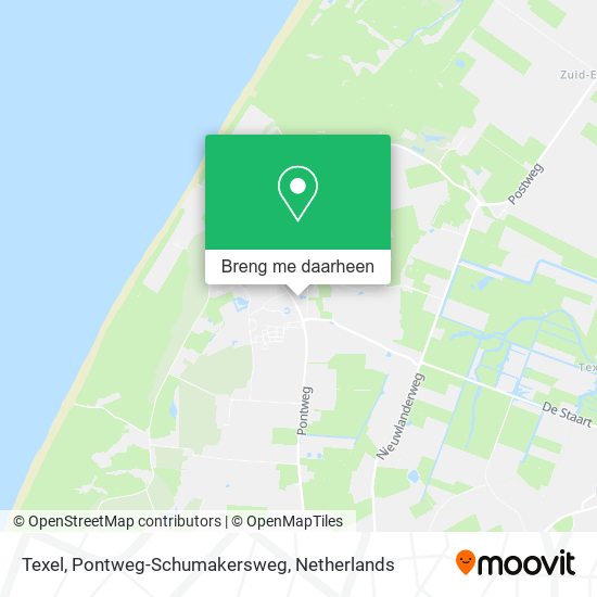 Texel, Pontweg-Schumakersweg kaart