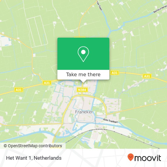 Het Want 1, 8802 PV Franeker kaart