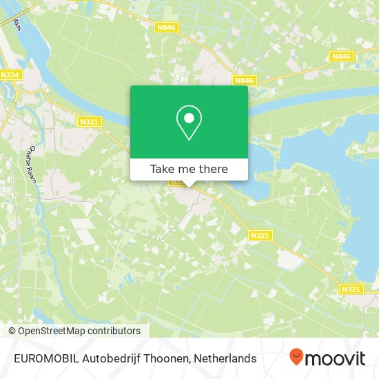 EUROMOBIL Autobedrijf Thoonen, Nieuweweg 15 kaart