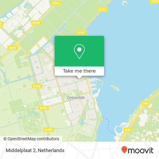 Middelplaat 2, 3891 ZE Zeewolde kaart