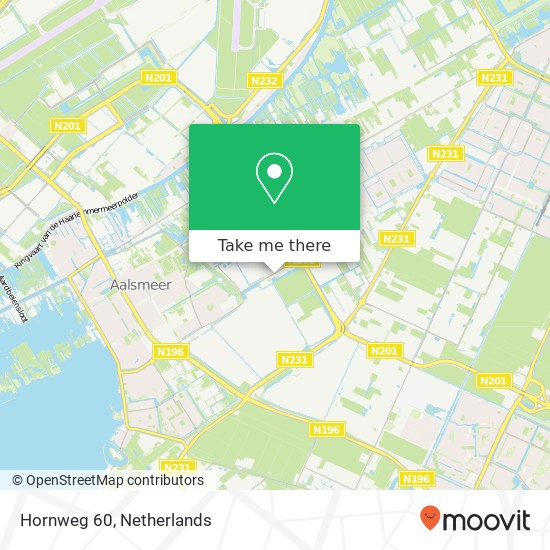 Hornweg 60, 1432 GN Aalsmeer kaart