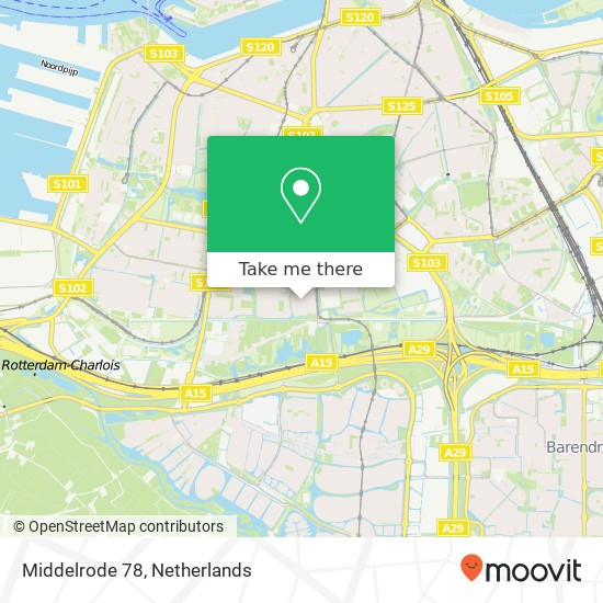 Middelrode 78, 3085 CS Rotterdam kaart