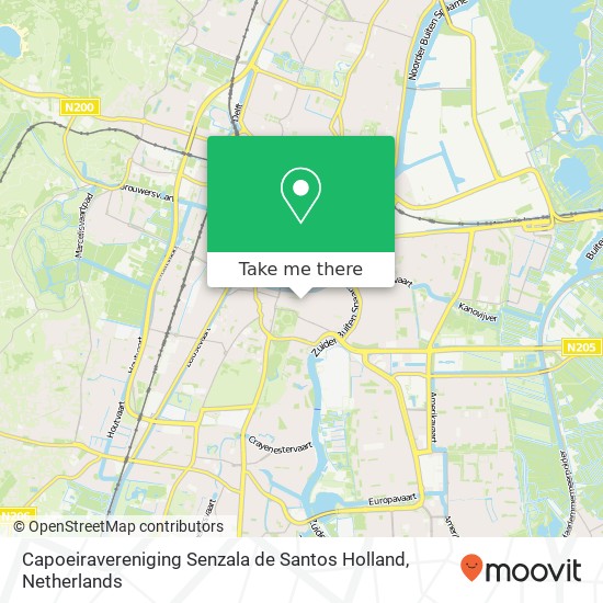 Capoeiravereniging Senzala de Santos Holland, Kleine Houtweg 18 kaart