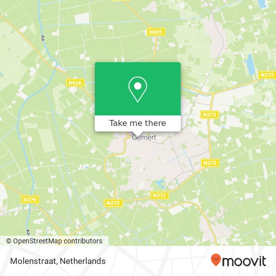 Molenstraat, Molenstraat, 5421 Gemert, Nederland kaart