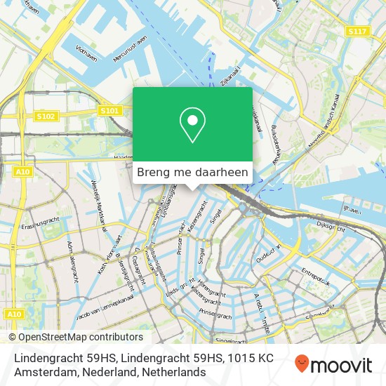 Lindengracht 59HS, Lindengracht 59HS, 1015 KC Amsterdam, Nederland kaart