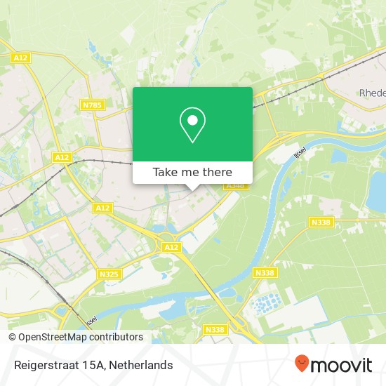 Reigerstraat 15A, Reigerstraat 15A, 6883 ER Velp, Nederland kaart