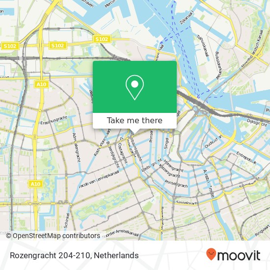 Rozengracht 204-210, Rozengracht 204-210, 1016 NL Amsterdam, Nederland kaart