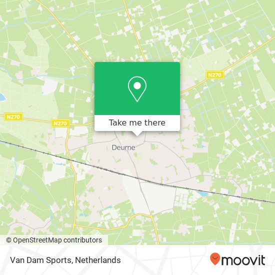 Van Dam Sports, Molenstraat 21 kaart