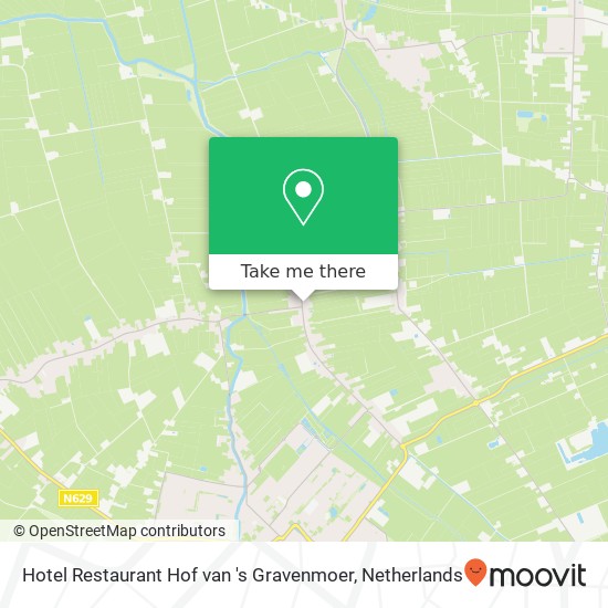 Hotel Restaurant Hof van 's Gravenmoer, Hoofdstraat 71C kaart