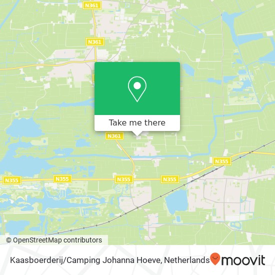 Kaasboerderij / Camping Johanna Hoeve kaart