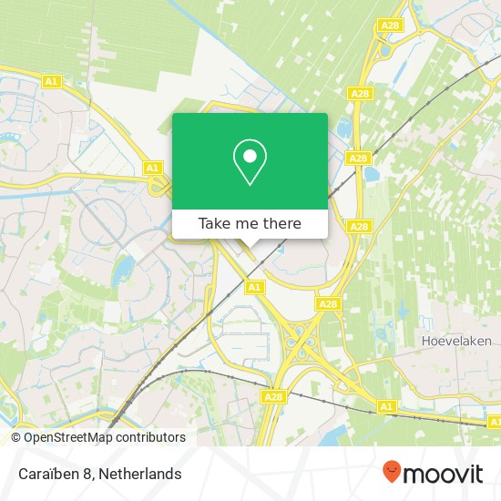 Caraïben 8, 10,, Caraïben 8, 3825 Amersfoort, Nederland kaart