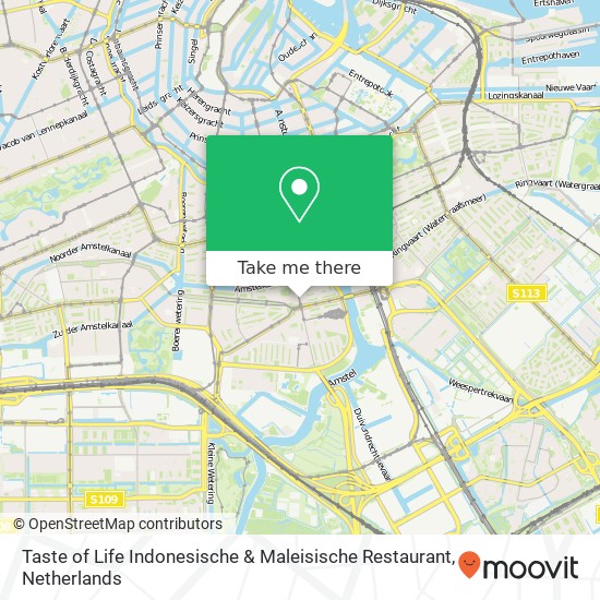 Taste of Life Indonesische & Maleisische Restaurant, Rijnstraat 51 kaart