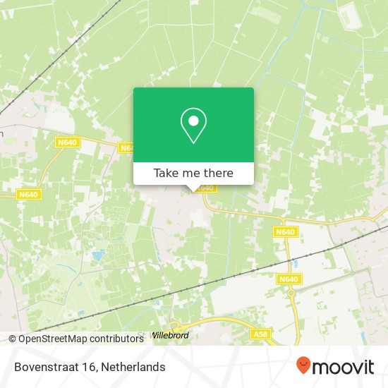 Bovenstraat 16, 4741 AV Hoeven kaart