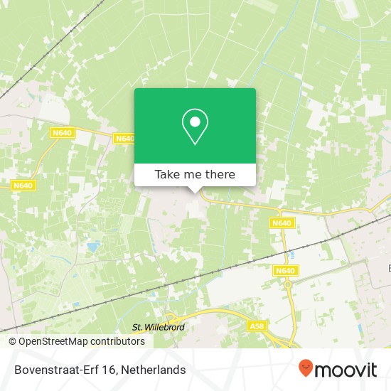 Bovenstraat-Erf 16, 4741 AT Hoeven kaart