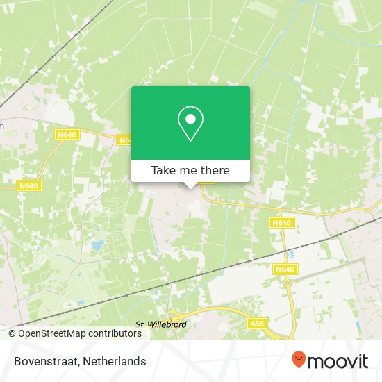 Bovenstraat, 4741 AV Hoeven kaart