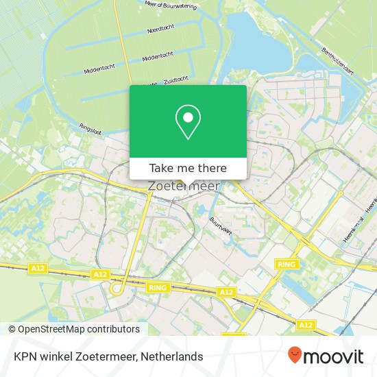 KPN winkel Zoetermeer, Noordwaarts 218 kaart