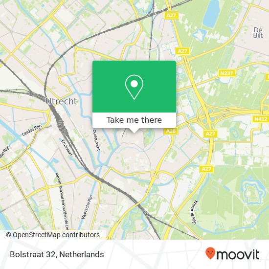 Bolstraat 32, 3581 WZ Utrecht kaart