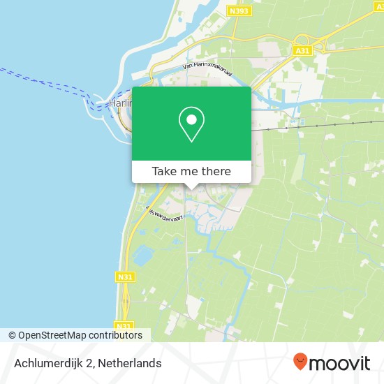 Achlumerdijk 2, Achlumerdijk 2, 8862 AJ Harlingen, Nederland kaart