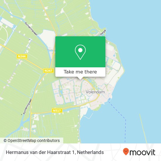 Hermanus van der Haarstraat 1, 1132 VJ Volendam kaart