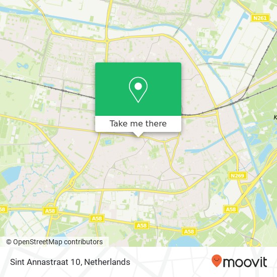 Sint Annastraat 10, 5025 KB Tilburg kaart