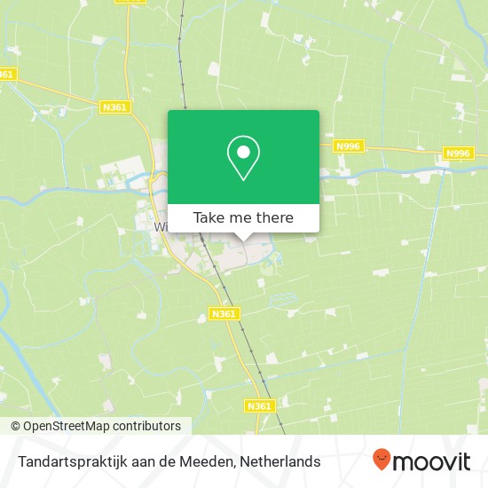 Tandartspraktijk aan de Meeden, Meeden 31 kaart