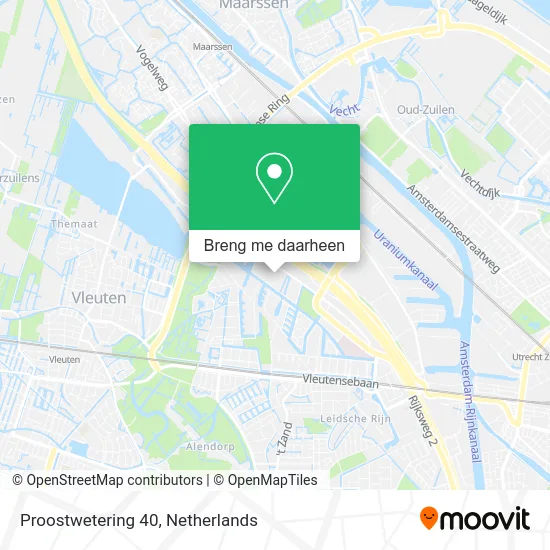 Proostwetering 40 kaart