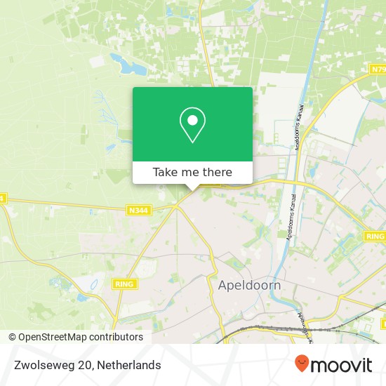 Zwolseweg 20, 7315 GL Apeldoorn kaart