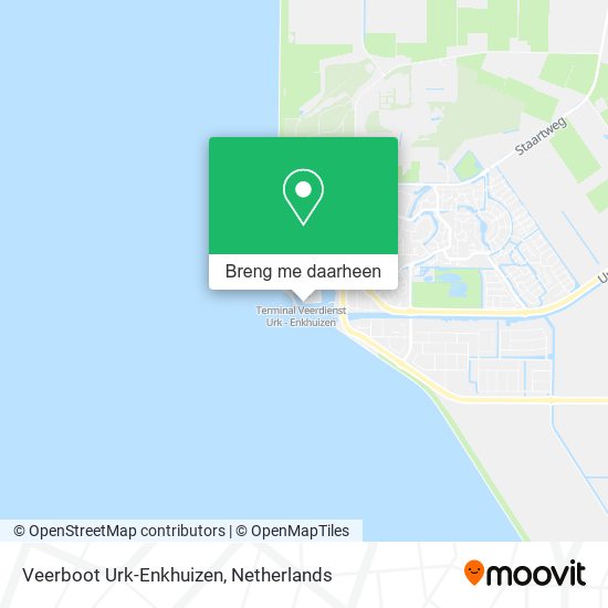 Veerboot Urk-Enkhuizen kaart