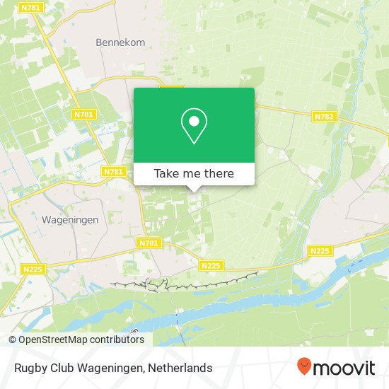 Rugby Club Wageningen, Zoomweg 6 kaart