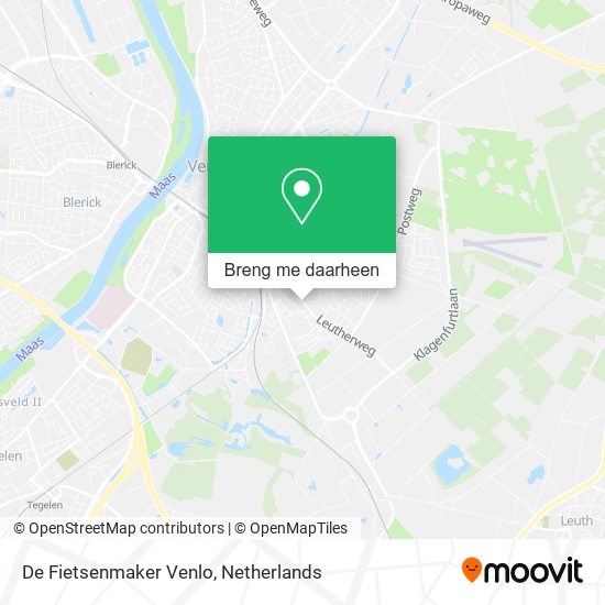 De Fietsenmaker Venlo kaart