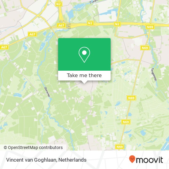 Vincent van Goghlaan, 5581 Waalre kaart