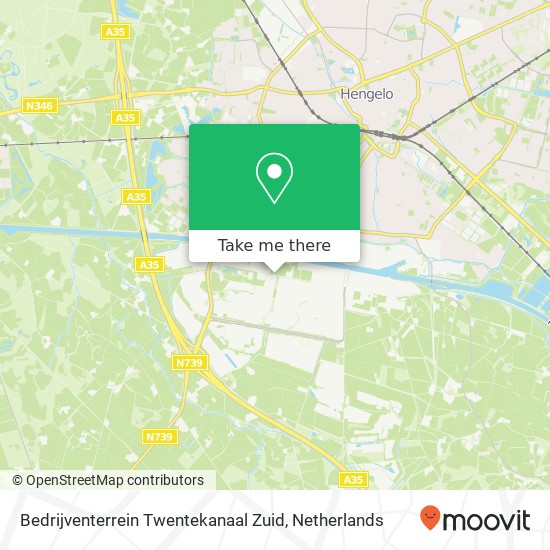 Bedrijventerrein Twentekanaal Zuid kaart