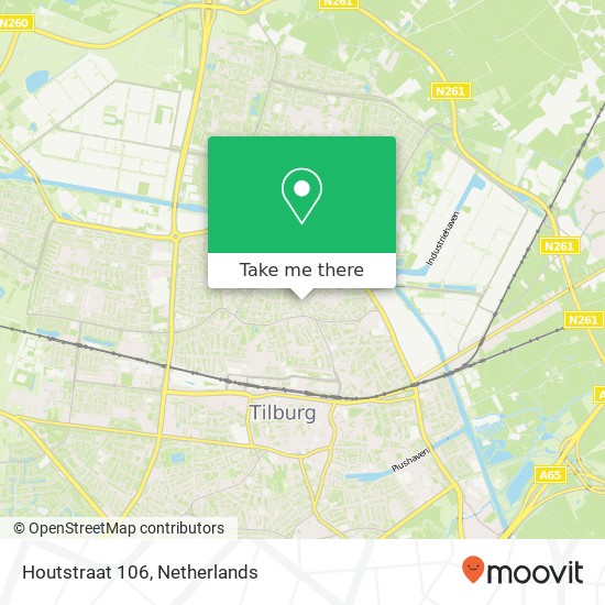 Houtstraat 106, 5046 DM Tilburg kaart