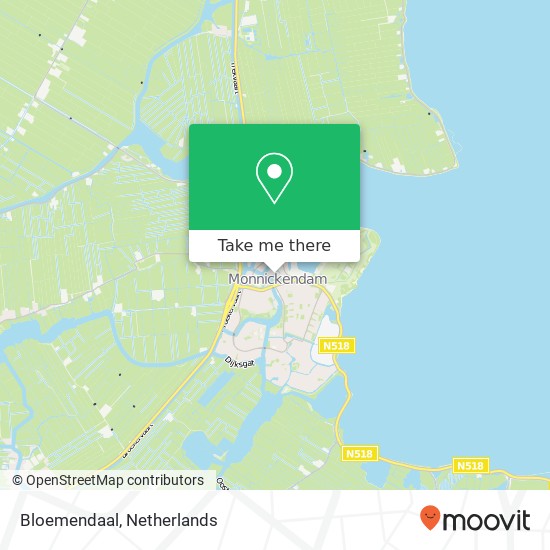 Bloemendaal, Bloemendaal, 1141 Monnickendam, Nederland kaart