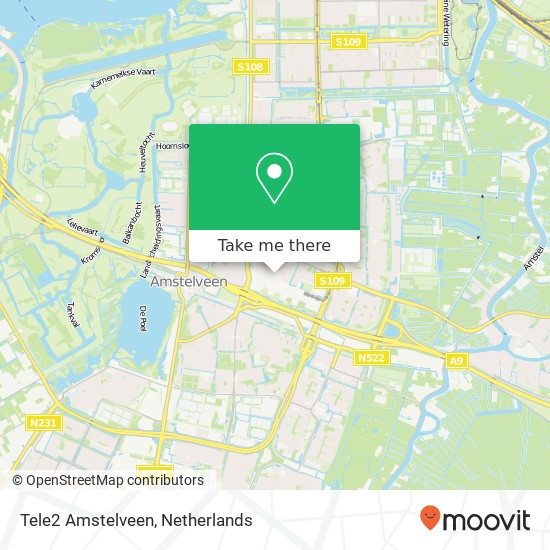 Tele2 Amstelveen kaart