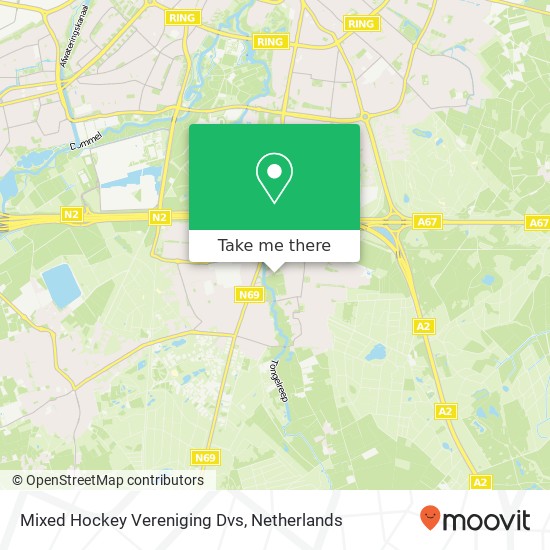 Mixed Hockey Vereniging Dvs, Arembergstraat 14A kaart