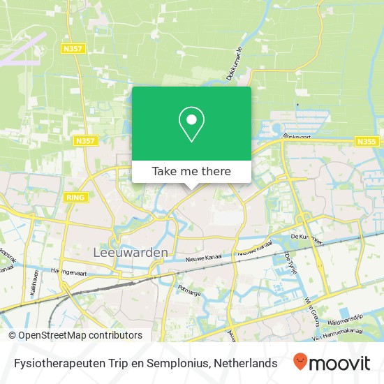 Fysiotherapeuten Trip en Semplonius, Groningerstraatweg 67 kaart