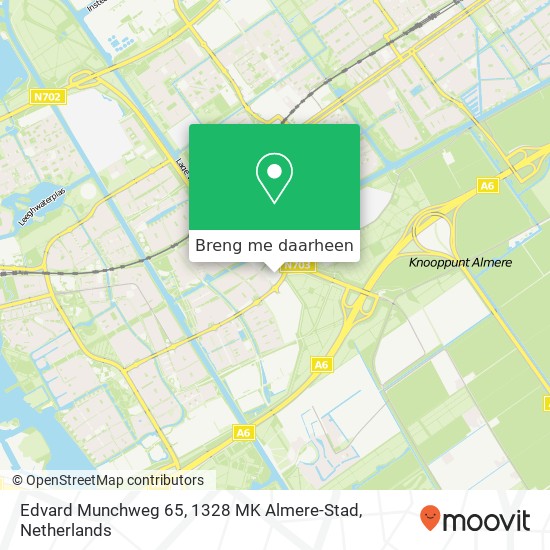 Edvard Munchweg 65, 1328 MK Almere-Stad kaart