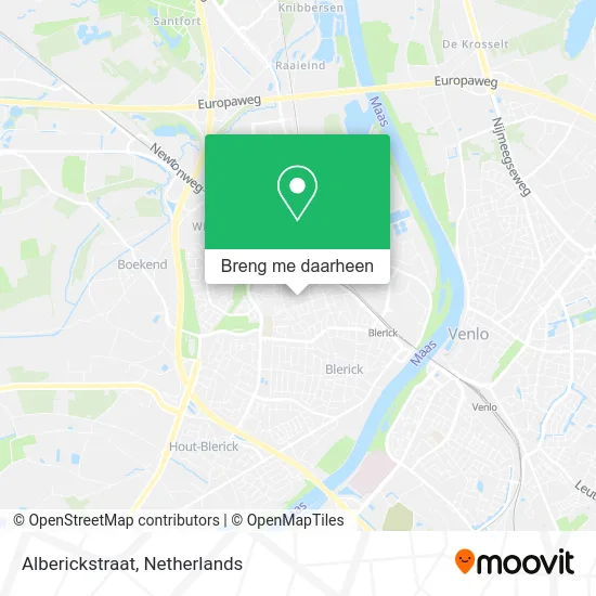 Alberickstraat kaart