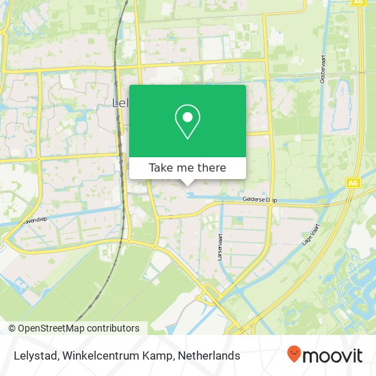 Lelystad, Winkelcentrum Kamp kaart