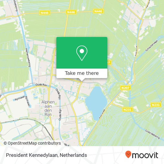 President Kennedylaan, 2402 Alphen aan den Rijn kaart