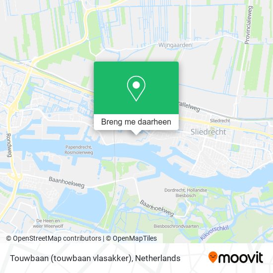 Touwbaan (touwbaan vlasakker) kaart