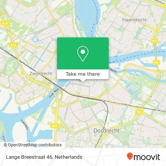 Lange Breestraat 46, 3311 VK Dordrecht kaart